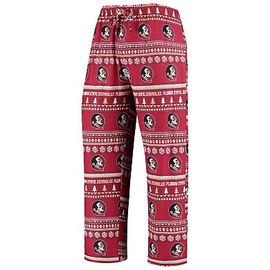 Men's Concepts Sport Garnet Florida State Seminoles Ugly Sweater Knit Long Sleeve Top and Pant Set