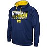 Men's Colosseum Navy Michigan Wolverines Big & Tall Dean Pullover Hoodie