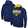 Men's Colosseum Navy Michigan Wolverines Big & Tall Dean Pullover Hoodie