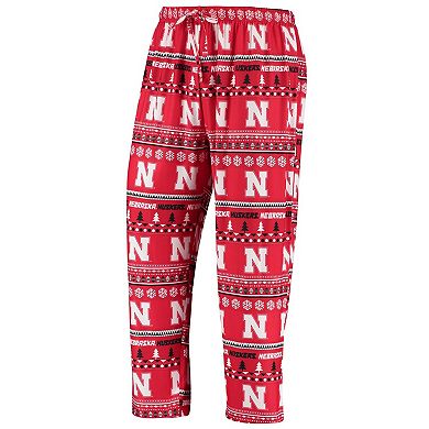 Men's Concepts Sport Scarlet Nebraska Huskers Ugly Sweater Knit Long Sleeve Top and Pant Set