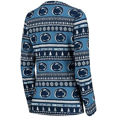 Women's Concepts Sport Navy Penn State Nittany Lions Holiday Long Sleeve Top & Pants Sleep Set