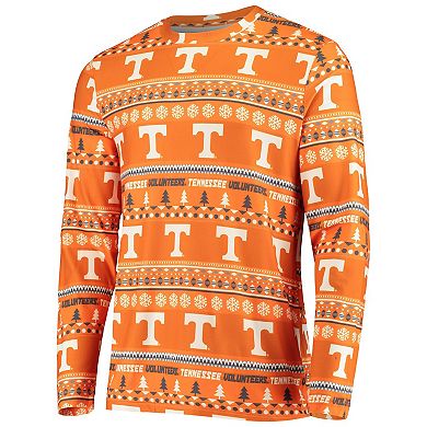 Men's Concepts Sport Tennessee Orange Tennessee Volunteers Ugly Sweater Knit Long Sleeve Top and Pant Set