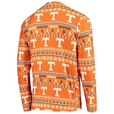 Men's Concepts Sport Tennessee Orange Tennessee Volunteers Ugly Sweater Knit Long Sleeve Top and Pant Set