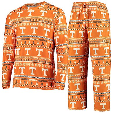 Men's Concepts Sport Tennessee Orange Tennessee Volunteers Ugly Sweater Knit Long Sleeve Top and Pant Set