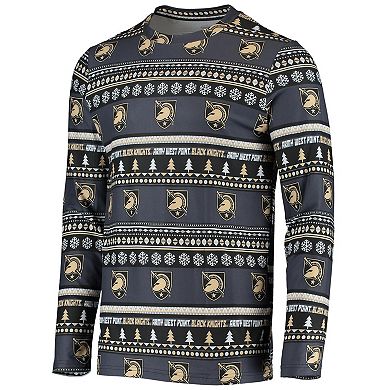 Men's Concepts Sport Black Army Black Knights Ugly Sweater Knit Long Sleeve Top and Pant Set