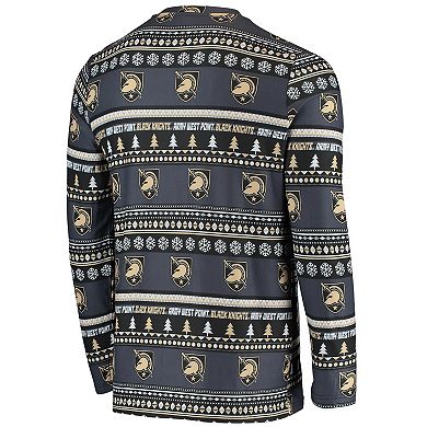 Men's Concepts Sport Black Army Black Knights Ugly Sweater Knit Long Sleeve Top and Pant Set