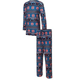 Men's Concepts Sport Navy Auburn Tigers Ugly Sweater Knit Long Sleeve Top and Pant Set