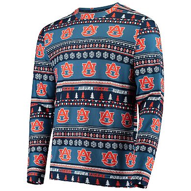 Men's Concepts Sport Navy Auburn Tigers Ugly Sweater Knit Long Sleeve Top and Pant Set