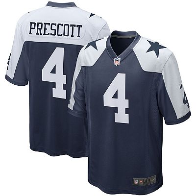 Men s Nike Dak Prescott Navy Dallas Cowboys Alternate Game Team Jersey