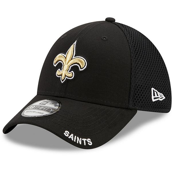 Men's New Era Black New Orleans Saints Team Neo 39THIRTY Flex Hat