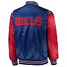 Men's Starter Royal/Red Buffalo Bills Enforcer Satin Varsity Full-Snap Jacket