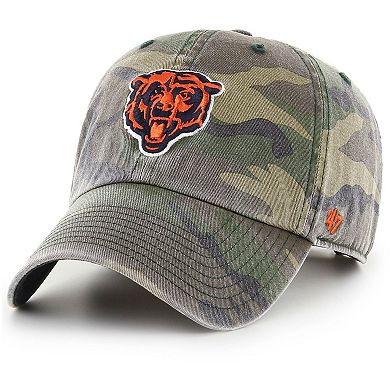 Men's '47 Camo Chicago Bears Woodland Clean Up Adjustable Hat