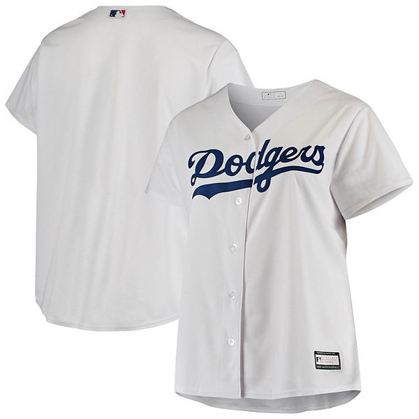 Los Angeles Dodgers Women's Plus Size Road Replica Team Jersey - Gray