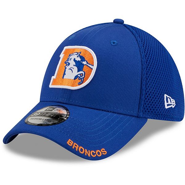 Men's New Era White Denver Broncos Throwback Team Neo 39THIRTY