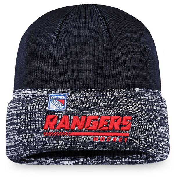 New York Rangers Fanatics Branded Authentic Pro Cuffed Knit Hat