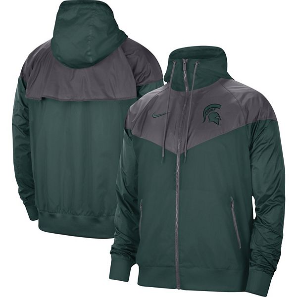 Men's Nike Green Michigan State Spartans Windrunner Full-Zip Jacket