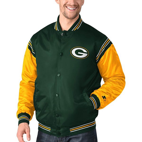 Starter Green Green Bay Packers The Pick and Roll Full-Snap Jacket