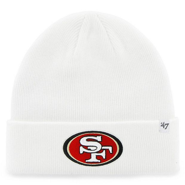 Men's '47 White San Francisco 49ers Secondary Basic Cuffed Knit Hat