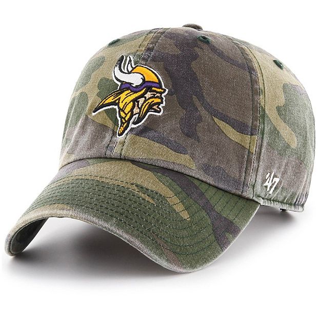 '47 Men's Minnesota Vikings Clean Up Black Adjustable Hat