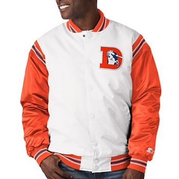 Men Starter Broncos Satin Varsity Jacket