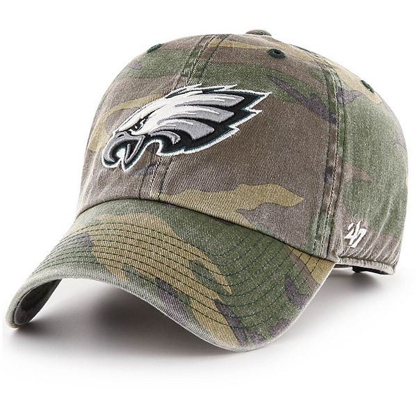 Men's '47 Camo Philadelphia Eagles Woodland Clean Up Adjustable Hat