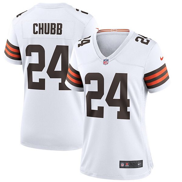 Women's Nike Nick Chubb White Cleveland Browns Game Jersey