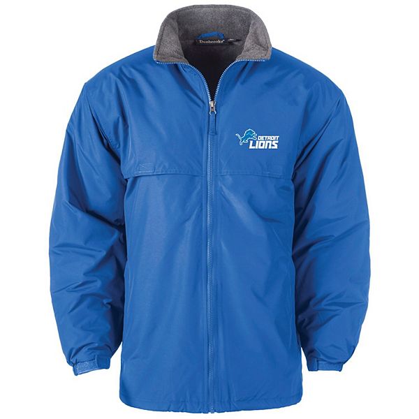 Men's Dunbrooke Blue Detroit Lions Triumph Fleece Full-Zip Jacket