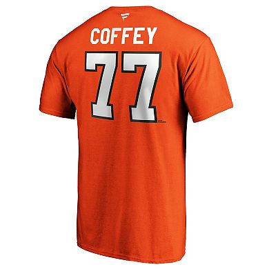 Men's Fanatics Branded Paul Coffey Orange Philadelphia Flyers Authentic Stack Retired Player Name & Number T-Shirt
