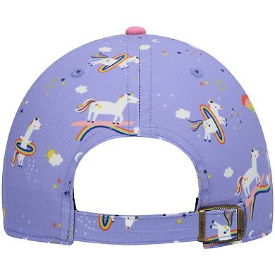 Girls Preschool '47 Purple Dallas Cowboys Unicorn Clean Up Adjustable Hat