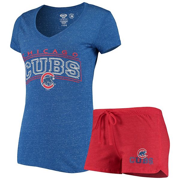 Women's Concepts Sport Red/Royal Chicago Cubs T-Shirt & Pants Sleep Set