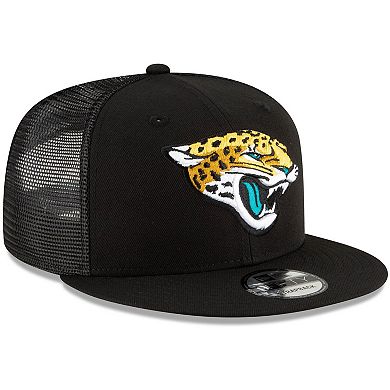 Men's New Era Black Jacksonville Jaguars Shade Trucker 9FIFTY Snapback Hat