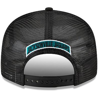 Men's New Era Black Jacksonville Jaguars Shade Trucker 9FIFTY Snapback Hat