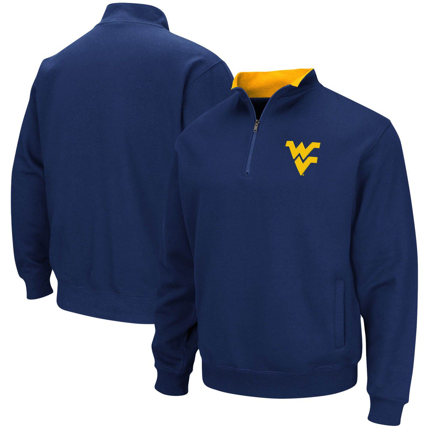 Men's Colosseum Navy West Virginia Mountaineers Tivo Quarter-Zip Jacket