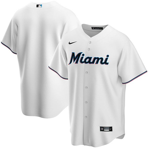 Men's Nike White Miami Marlins Home Replica Team Jersey