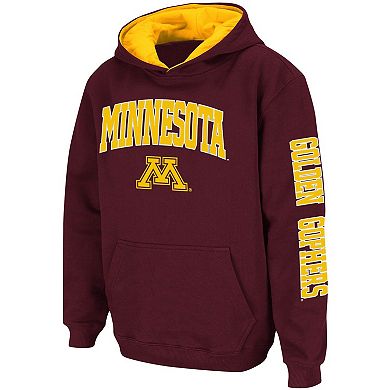 Youth Colosseum Maroon Minnesota Golden Gophers 2-Hit Team Pullover Hoodie