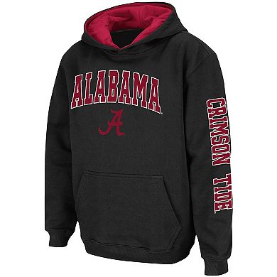 Youth Colosseum Black Alabama Crimson Tide 2-Hit Team Pullover Hoodie