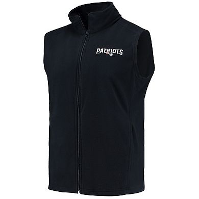 Men's Navy New England Patriots Houston Fleece Full-Zip Vest