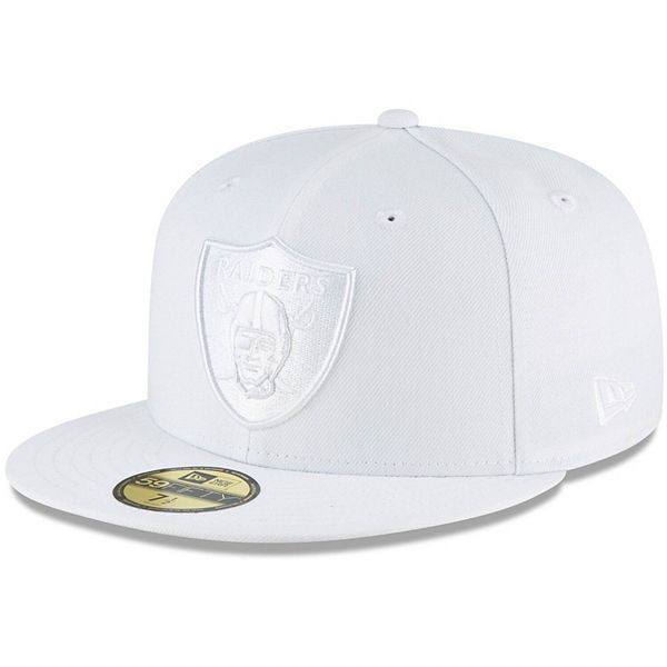 White Snapback Raiders Carr Logo Hat at  Men's Clothing store