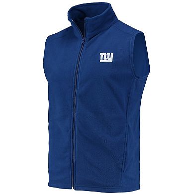 Men's Royal New York Giants Houston Fleece Full-Zip Vest