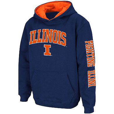 Youth Colosseum Navy Illinois Fighting Illini 2-Hit Team Pullover Hoodie