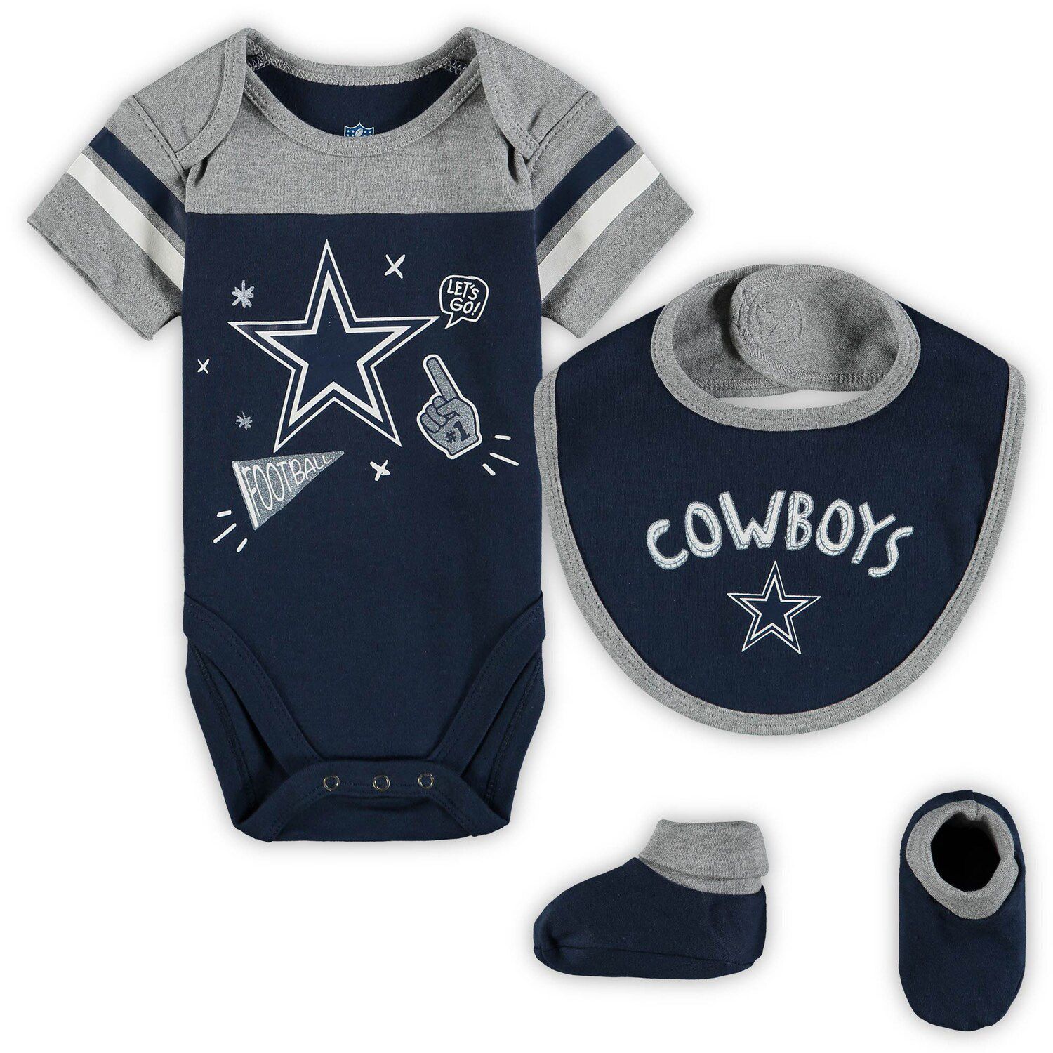 dallas cowboys baby booties