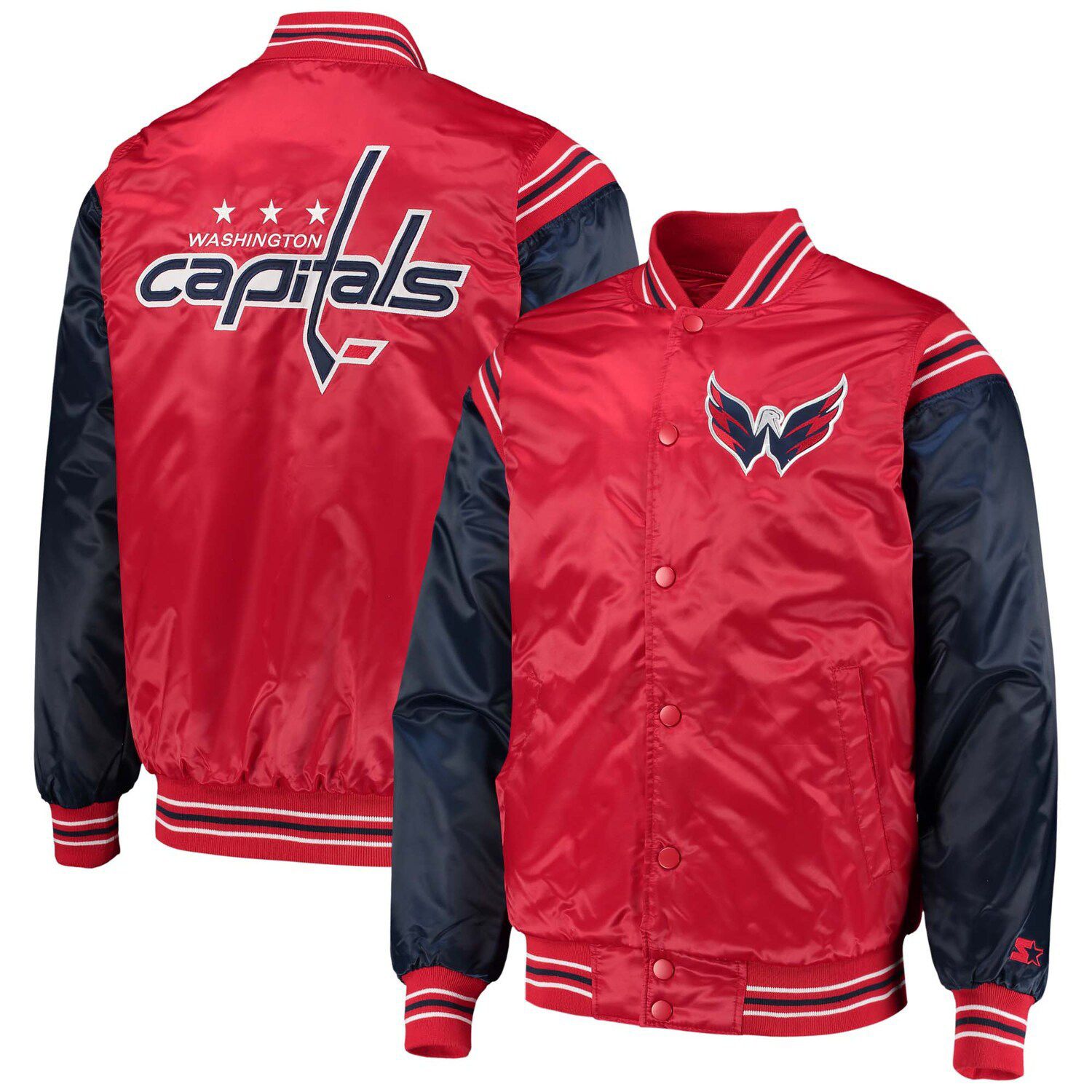 Men's Starter Red St. Louis Cardinals The Captain II Full-Zip Varsity Jacket Size: Medium