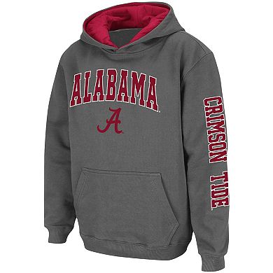 Youth Colosseum Charcoal Alabama Crimson Tide 2-Hit Team Pullover Hoodie