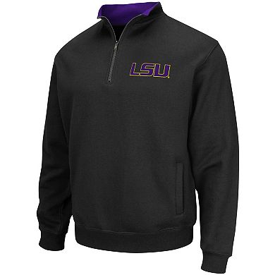 Men's Colosseum Black LSU Tigers Big & Tall Tortugas Quarter-Zip Jacket