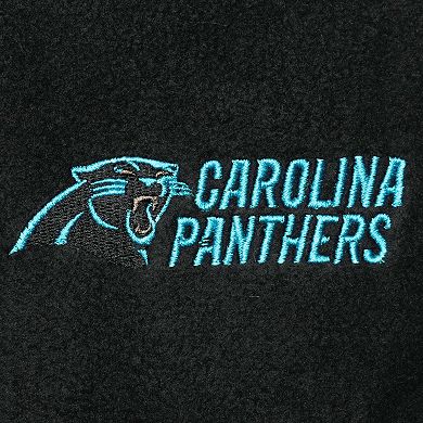 Men's Black Carolina Panthers Houston Fleece Full-Zip Vest