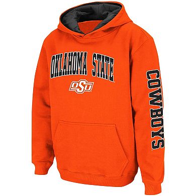 Youth Colosseum Orange Oklahoma State Cowboys 2-Hit Team Pullover Hoodie