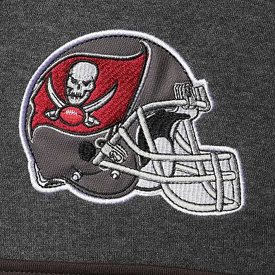 Men's Starter Heathered Pewter/Red Tampa Bay Buccaneers Extreme Fireballer Pullover Hoodie