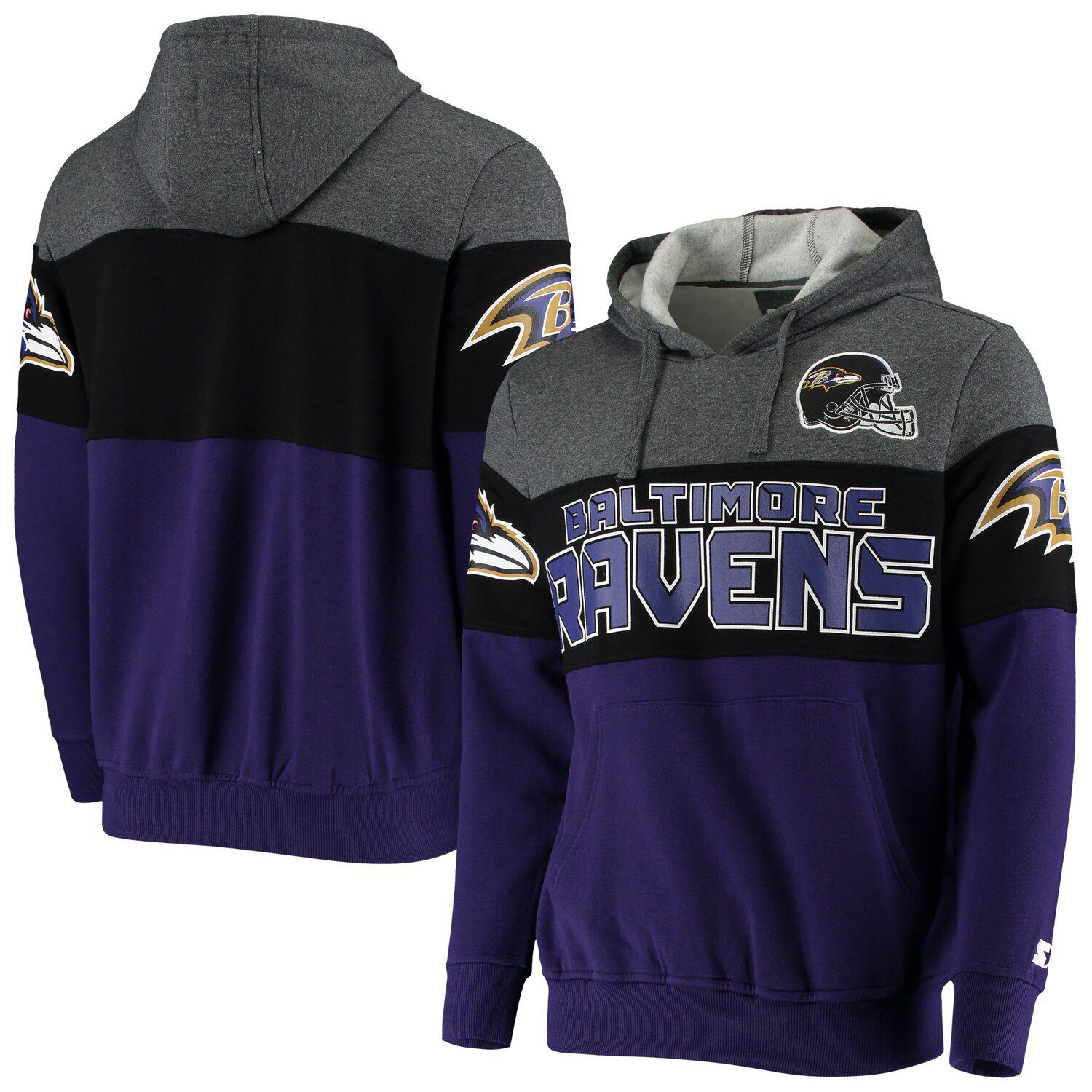 Baltimore Ravens New Era Sideline Chrome Pullover Hoodie - Cream