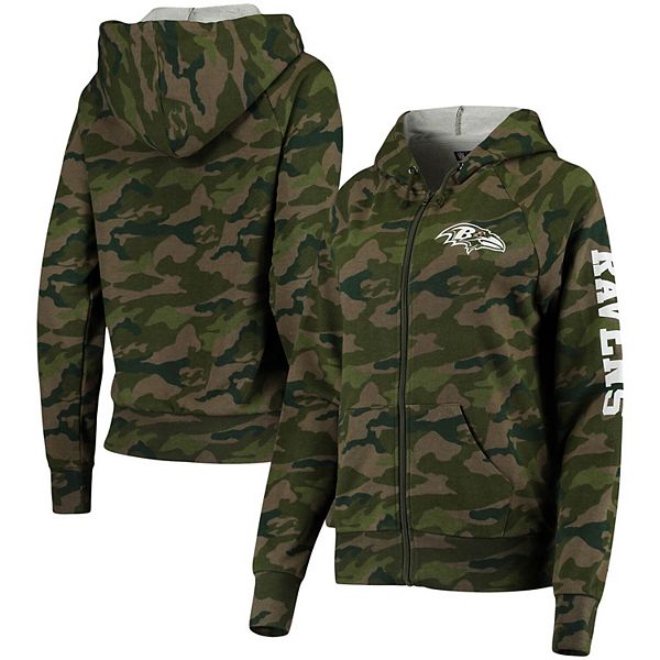 Women's Buffalo Bills New Era Camo Raglan Full-Zip Hoodie