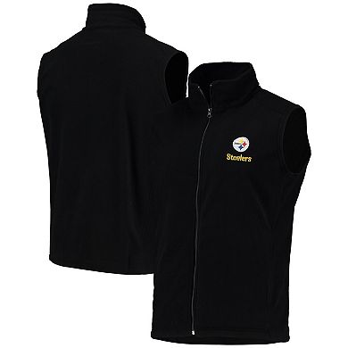 Men's Black Pittsburgh Steelers Houston Fleece Full-Zip Vest